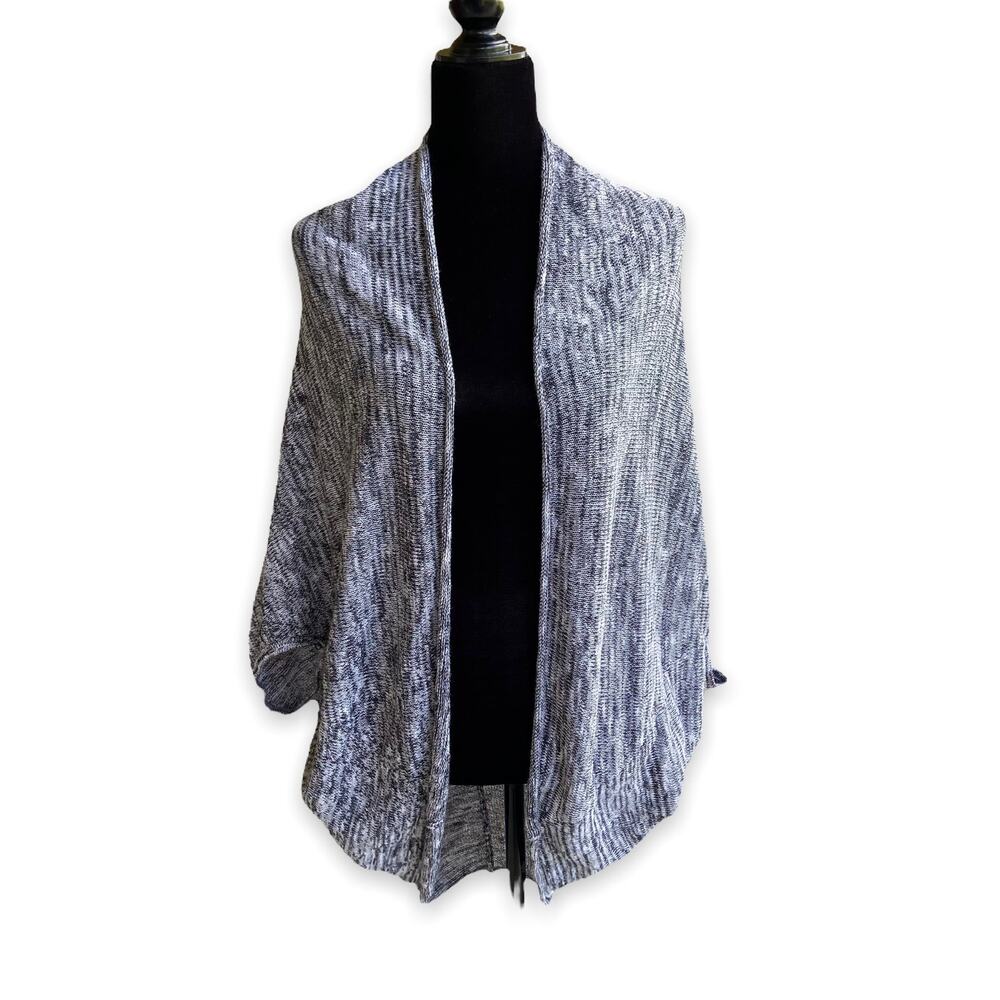 Forever 21 Womens Gray Marled Open Front Long Cardigan Shrug S M Draped